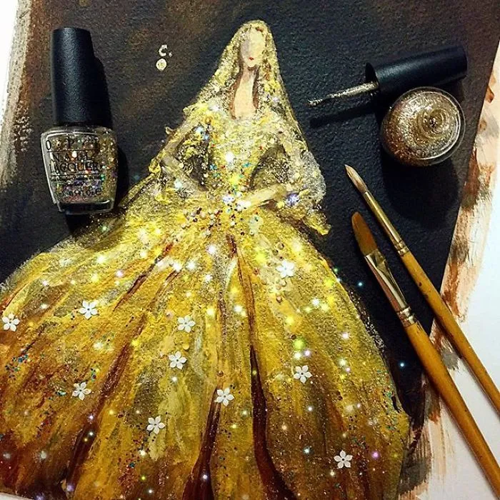 Nail Polish Turned Into Fashion Fantasy