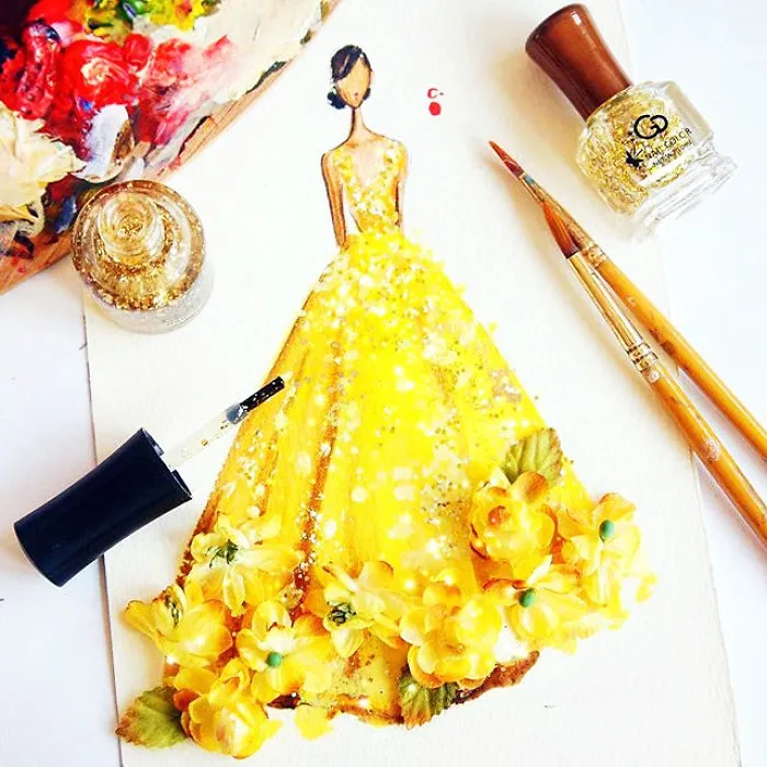 Nail Polish Turned Into Fashion Fantasy