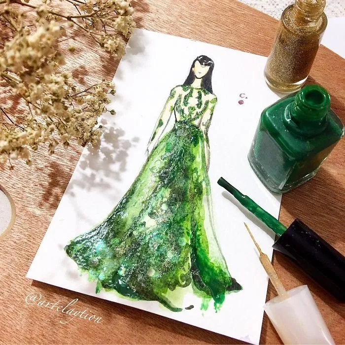 Nail Polish Turned Into Fashion Fantasy