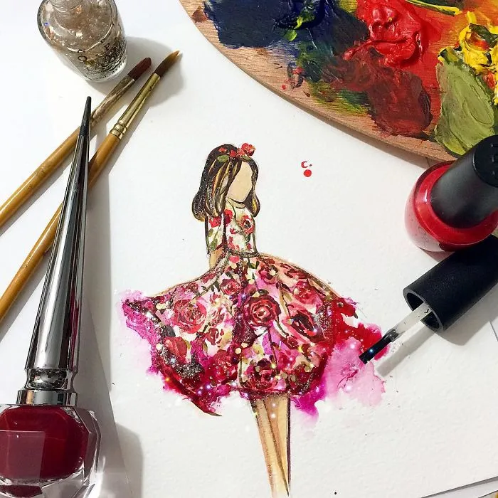 Nail Polish Turned Into Fashion Fantasy