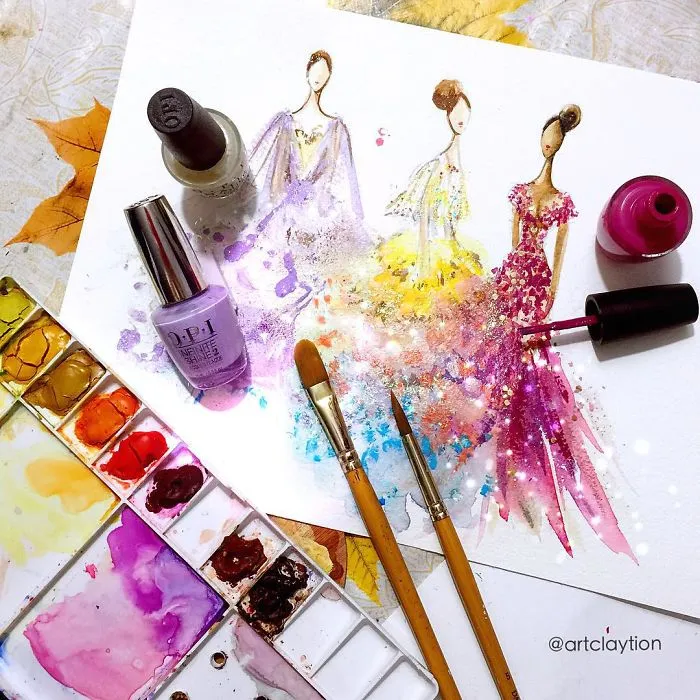 Nail Polish Turned Into Fashion Fantasy