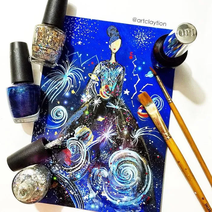 Nail Polish Turned Into Fashion Fantasy