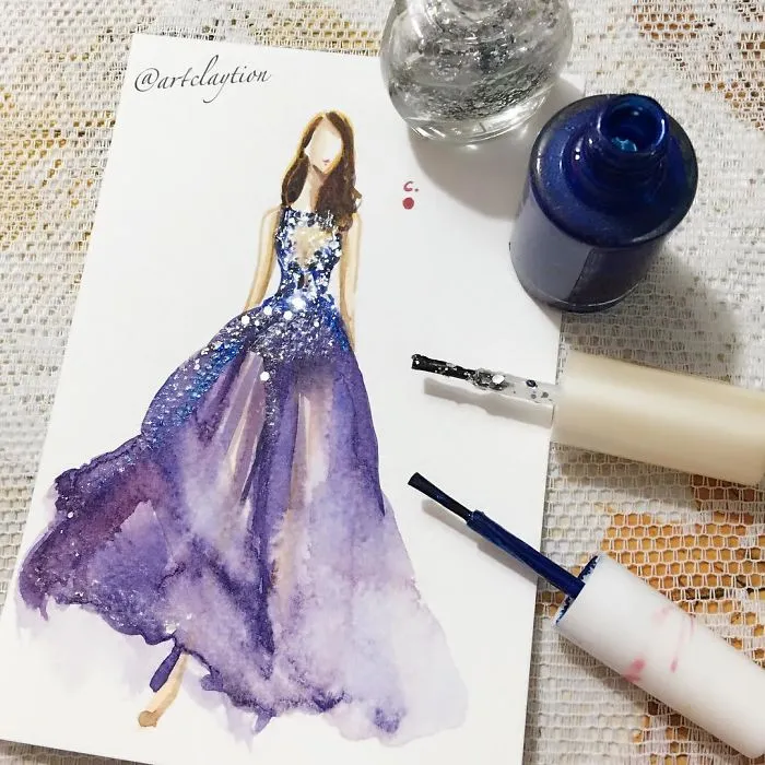 Nail Polish Turned Into Fashion Fantasy