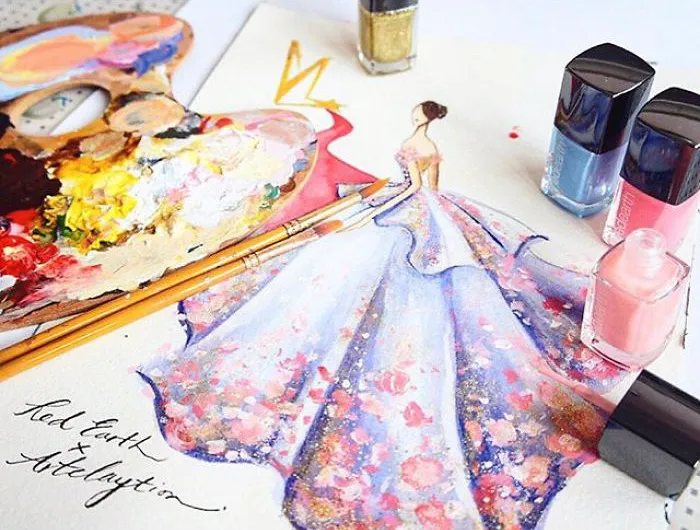 Nail Polish Turned Into Fashion Fantasy