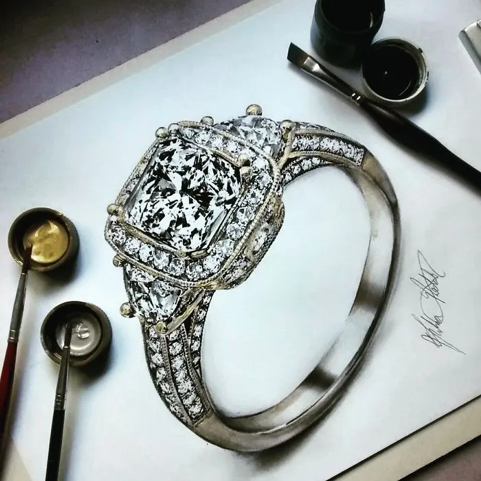 I Paint Hyperrealistic Diamonds