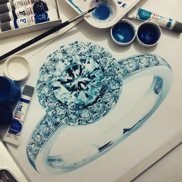 I Paint Hyperrealistic Diamonds