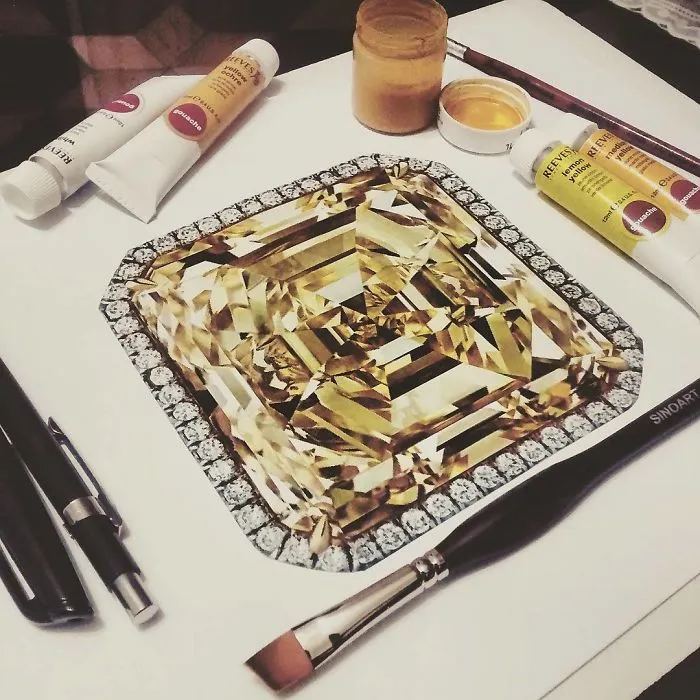 I Paint Hyperrealistic Diamonds