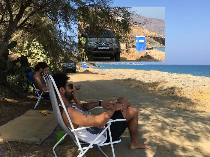 Chilling By The Sea Next To A Military Shooting Train.