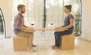 I Designed A Table That Requires You To Be Fully Present While Eating By Connecting You To Your Dining Partner