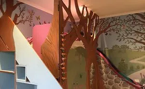 Dad Builds Epic Tree House Loft Bed For His Daughter