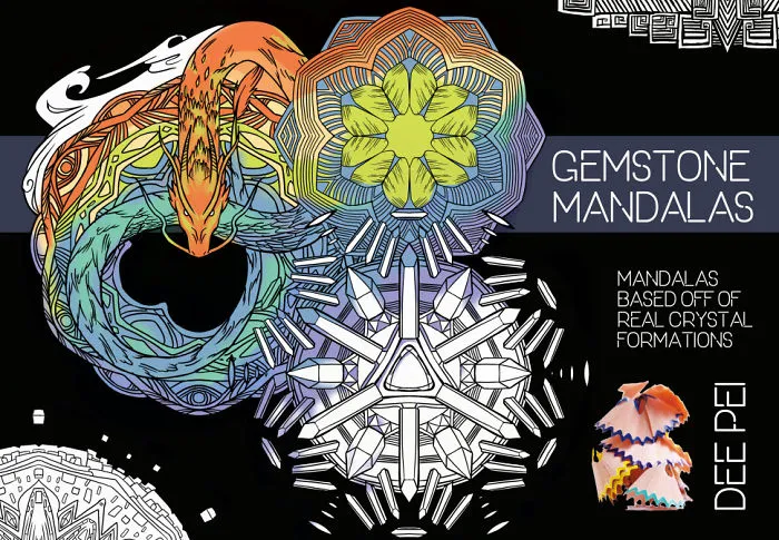 Gemstone Mandalas Coloring Book