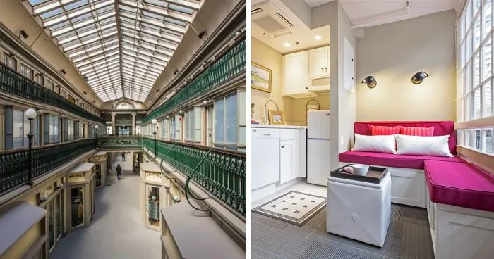 America's Oldest Mall Is Saved By Transforming It Into 48 Cozy Low-Cost Micro-Apartments