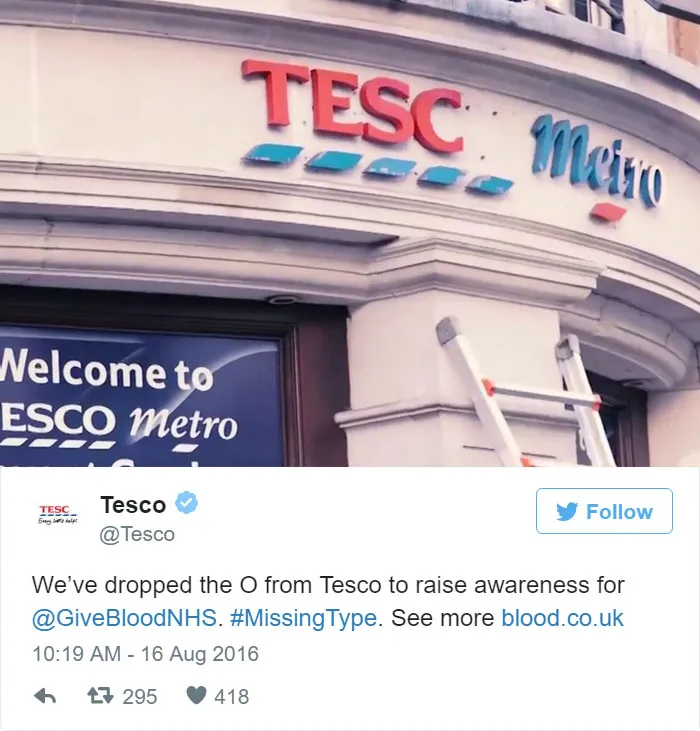 Brands Are Dropping A, B And O From Their Logos For Global Blood Donation Campaign