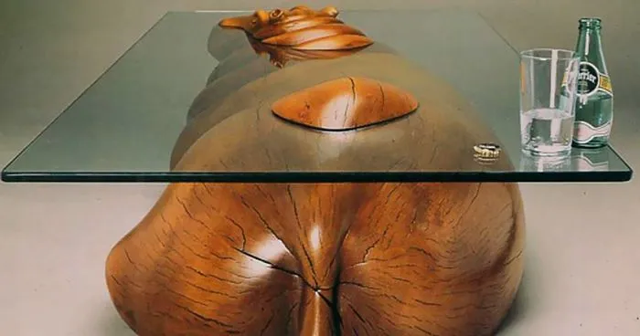 Clever Tables That Create An Illusion Animals Are Emerging From Water