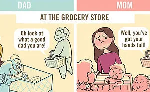 5 Comics That Reveal How Differently Dads And Moms Are Viewed In Public
