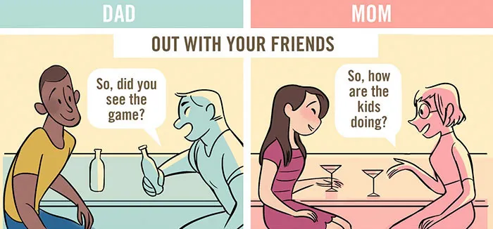 5 Comics That Reveal How Differently Dads And Moms Are Viewed In Public