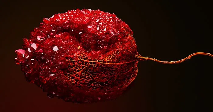 Encrusting Flora With Stabilised Crystals