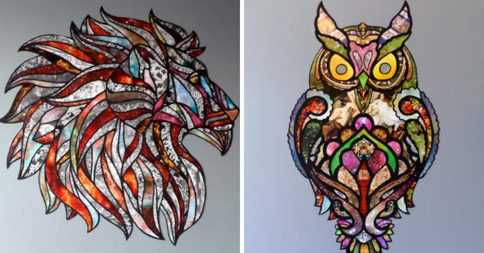 I Create Collages To Look Like Stained Glass