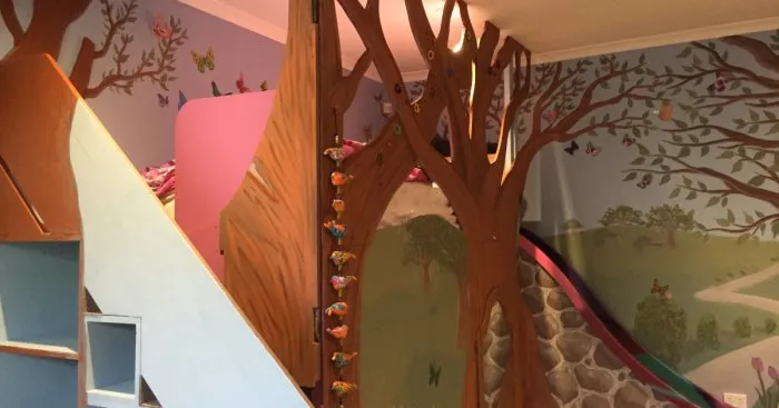 Dad Builds Epic Tree House Loft Bed For His Daughter