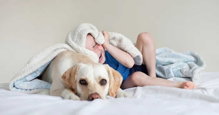 Everlasting Friendship Between My Son Hugo And Our Dog Lola