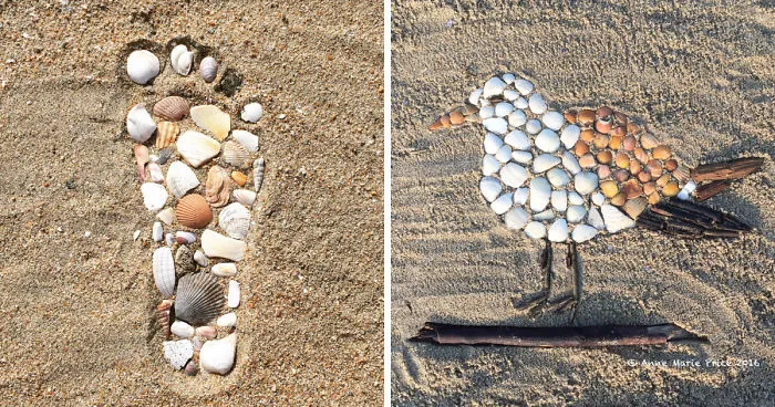 I Create Temporary Beach Mosaics From Things I Find There (Part 2)