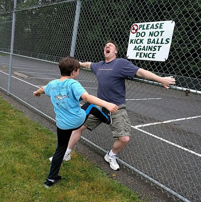 Do Not Kick Balls Against Fence