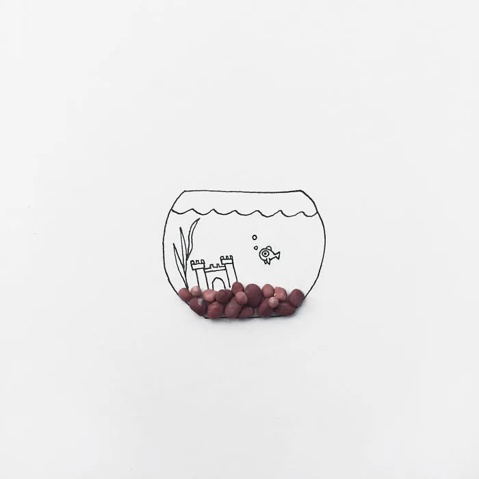 100 Days Of Tiny Things: I Find Small Objects Around Me And Turn Them Into Art