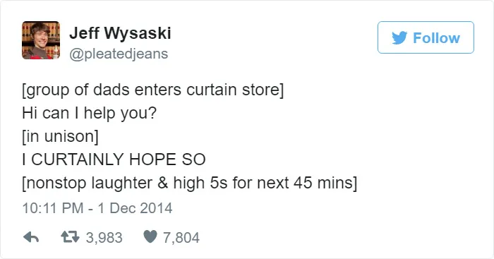 Dads In A Curtain Store