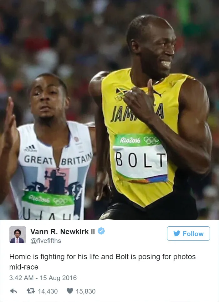 28 Hilarious Reactions To Usain Bolt's Winning Smile