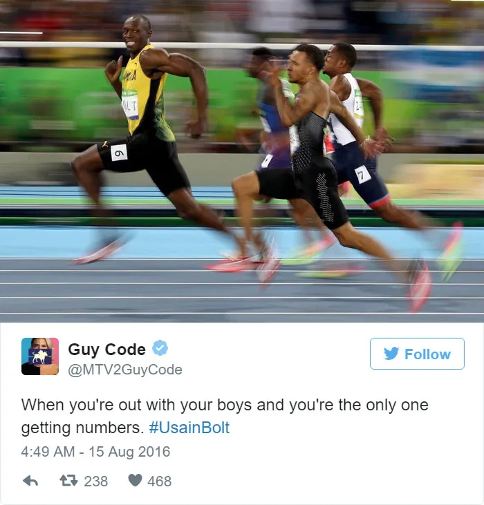 28 Hilarious Reactions To Usain Bolt's Winning Smile
