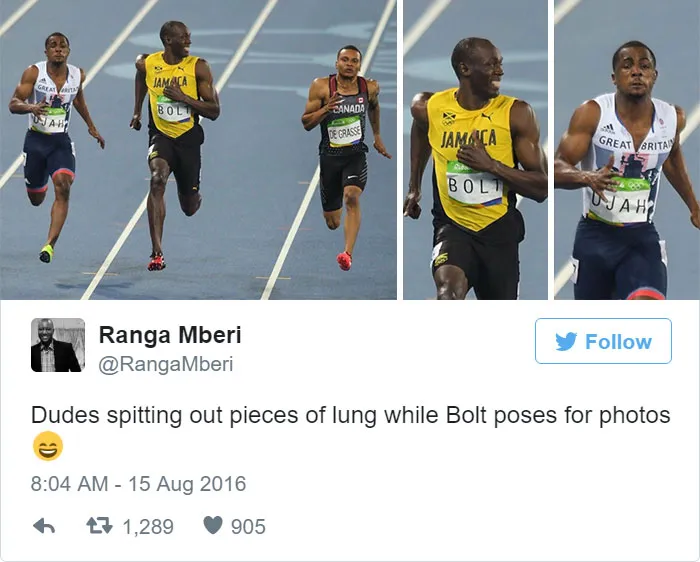 28 Hilarious Reactions To Usain Bolt's Winning Smile