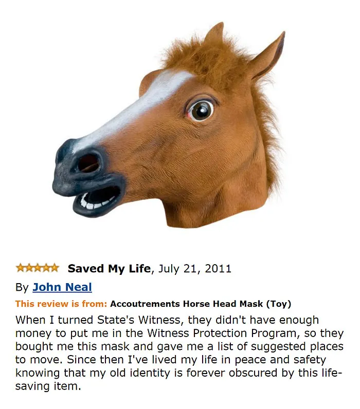 Massive brown horse head and a comment  