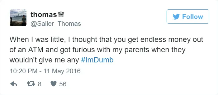 I Am Dumb Tweet