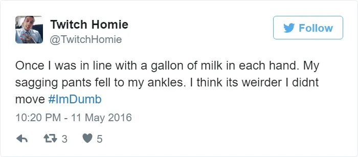 I Am Dumb Tweet
