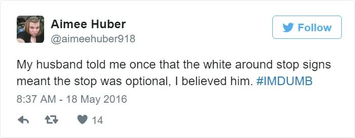 I Am Dumb Tweet