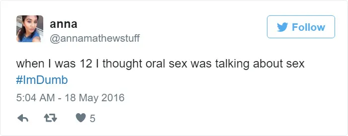 I Am Dumb Tweet
