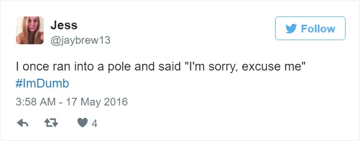 I Am Dumb Tweet