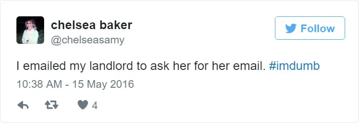 I Am Dumb Tweet