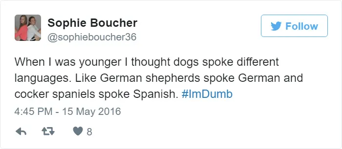 I Am Dumb Tweet