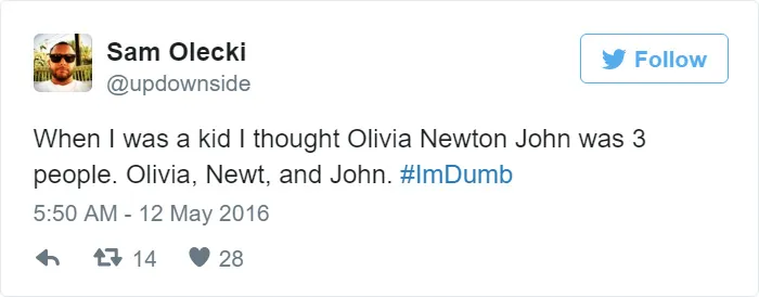 I Am Dumb Tweet
