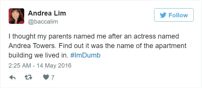 I Am Dumb Tweet