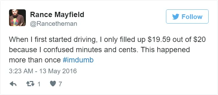 I Am Dumb Tweet