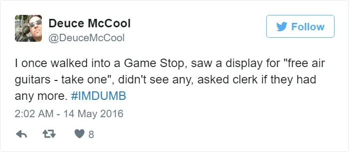 I Am Dumb Tweet