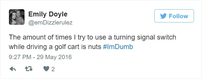 I Am Dumb Tweet