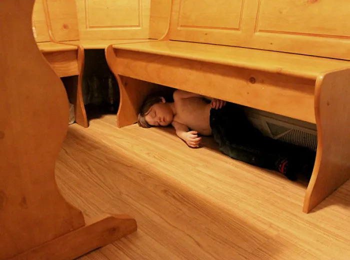 Napping Under The Bench