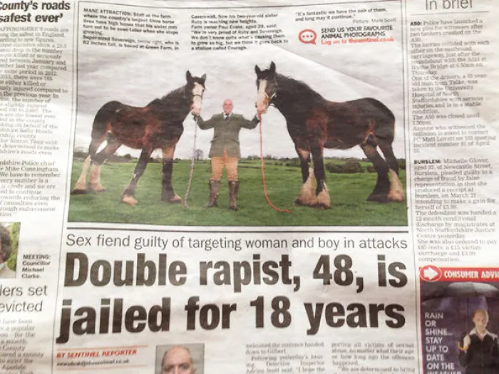 Unfortunate Headline Placement