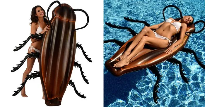 Terrifying Cockroach Inflatable To Make Swimming In The Pool Fun Again