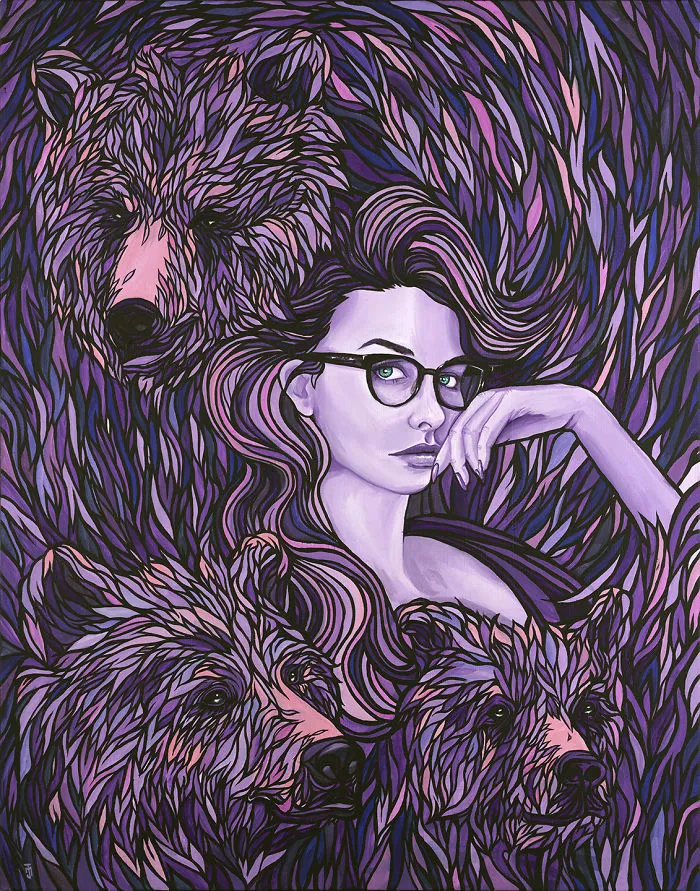 "goldilocks" 22x28 Acrylic On Canvas By Jon Mctavish