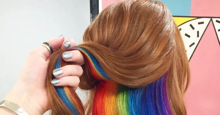 People Are Obsessed With This New Hidden Rainbow Hair
