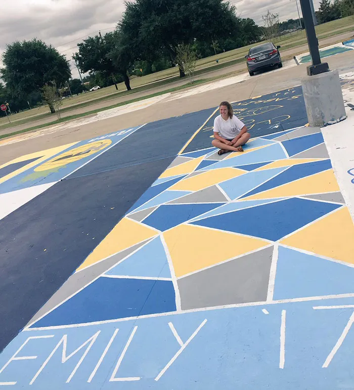 High School Seniors Paint Their Parking Spots And Their Art Goes Viral On Twitter